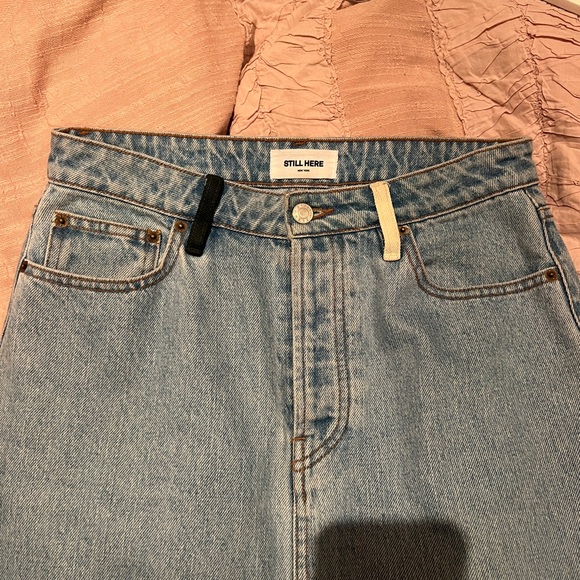 Still here pine panama long denim skirt - Picture 5 of 10